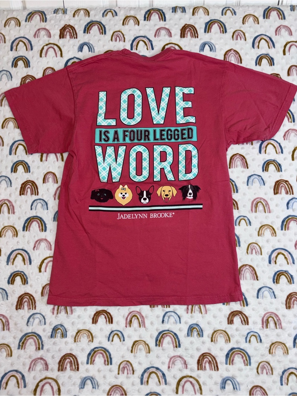 Jadelynn Brooke Raspberry Pink 'Love Is A Four Legged Word' Graphic Tee